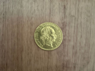 Vind moneda de colectie anul 1915,aur proba 916, 3,5 grame, diametru 20 mm -250 euro