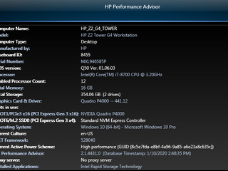 HP Z2 G4 Tower Workstation i7-8700 6 cores 3.2-4.0 GHz foto 4