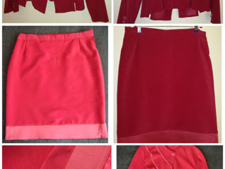 Костюм красный, жакет "долматинец", брюки, юбка. foto 4