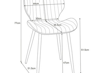 Scaun pentru cafenele ce combină stilul elegant și designul modern cu confortul ridicat foto 6