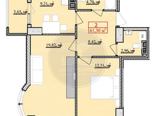 Apartament cu 2 camere în sectorul Buiucani, direct de la constructori foto 7