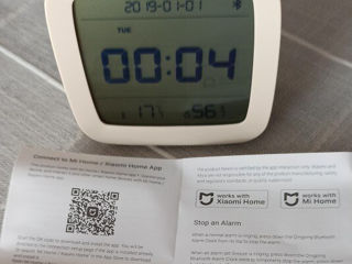 Ceas deșteptător Xiaomi Mi Smart Clock.Xiaomi Mijia Bluetooth будильник температуры и влажности . foto 7