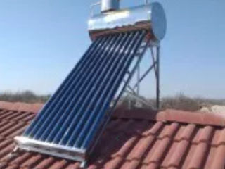 Colector-panou solar p/ru apa fierbinte cu boiler 150 Litri, 15 tuburi vidate. Nou in cutii-nu scump