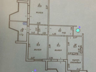3-х комнатная квартира, 81 м², Красные казармы, Тирасполь