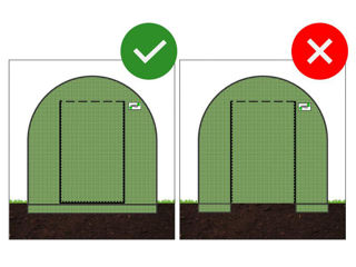 Sera 6x3x2 m,tip tunel, pentru gradina, folie cu protectie UV4, ferestre, verde  - Electron.md foto 4