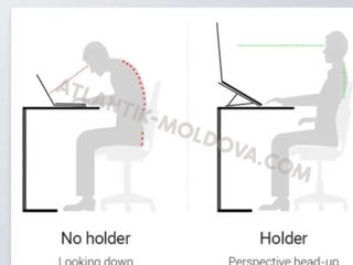 Suportul portabil universal din aluminiu pentru laptop, tabletă,  telefon sau tastatură foto 16