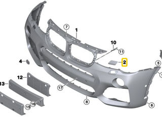 Накладки форсунки, кронштейны bmw f25 f26 f30 f31 f32 f33 E70 f36 f80 foto 10