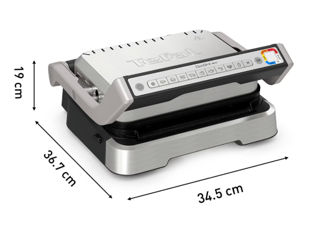 Gratar electric tefal optigrill 4in1 gc774d30,2100W, 9 programe de gatire automate, tava pentru cupt foto 3