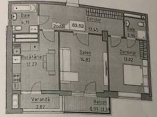Apartament cu 2 camere, 64 m², Poșta Veche, Chișinău