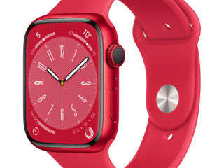 Apple Watch Series 8 Gps, 45Mm (Product)Red Aluminium Case With (Product)Red Sport Band, Mnp43