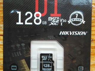 Новые Microsd карты памяти Hikvision на 64 и 128 ГБ, 150/300 леев. foto 2