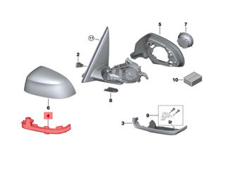 Стекло зеркала , повторитель поворота bmw F10 F20 F30 G01 G11 G20 G30.. foto 7