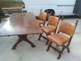 Masa cu  6 scaune din lemn foto 3