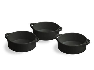 Set Cocotte Din Ceramica Tognana Mignon 3Buc, D10Cm, Negru foto 2