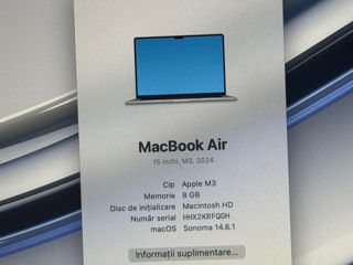 MacBook Air 15 M3 8/256GB foto 9