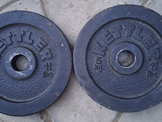 Блины (диски)Kettler немецкого качества, диаметр 30мм,вес 10 кг.