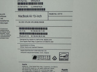 Vind Macbook Air 13 M3 , 8/256Gb / Silver / NOU / Sigilat / Garantie 1 An foto 3