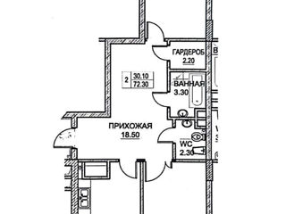 Apartament cu 2 camere, 72 m², Buiucani, Chișinău foto 2