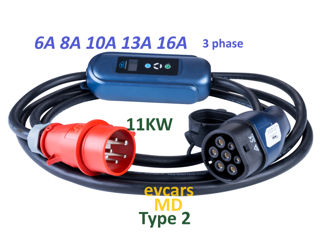 Зарядное устройство для электромобилей с портом Type 2 от трёх фаз 11KW/h foto 3