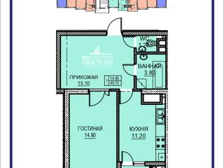 Apartament cu 1 cameră, 45 m², Buiucani, Chișinău, Chișinău mun. foto 16