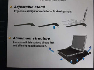 Подставка (Кулер) для ноутбуков "Chieftec CPD-1220T, размер 12"-19", черного цвета foto 4