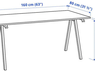 Masă de birou Ikea spațioasă foto 6