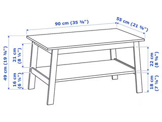 Masă pentru reviste cu design modern IKEA foto 3