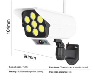 Фонарь уличный светильник аккумуляторный в форме камеры видеонаблюдения foto 8