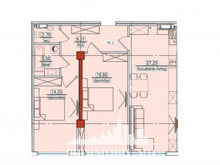 Apartament cu 2 camere, 77 m², Telecentru, Chișinău foto 5