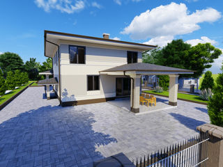 Casă de locuit individuală cu 2 niveluri S+P+E / stil neoclasic / 196,8 m2 / construcții / renovare foto 2