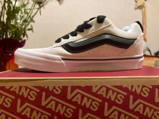 vans knu school вансы дутые бежевые кроссовки foto 8