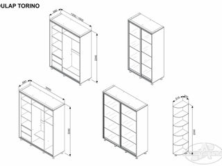 Dulap Torino 1.2m, 1.6m, 2m în 3 culori - livrare, credit !!! foto 4