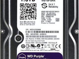 Western Digital Purple 1TB, 2TB, 4TB - гарантия foto 1