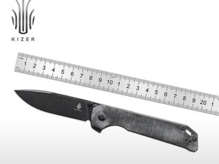 Нож Kizer Begleiter XL, Micarta - высокоуглеродистая сталь154CM / на керамических подшипниках фото 2