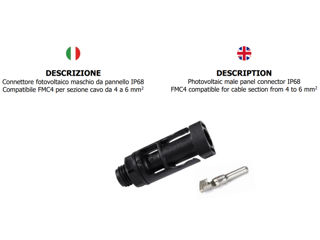 Set conectori fotoelectrici tata/fema FMC4 - pachet 5 tata + 5 femela (Italia) Kit conector pentru s foto 8