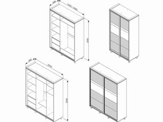 Dulap-Cupe Ambianta Dulap Cristal 1.6m paltin-wenge Cumpără în credit cu 0% foto 2