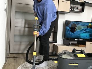 Аренда моющего пылесоса karcher рuzzi 100chirie aspirator pentru spalare mobilierului moale