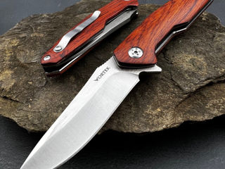 Оригинальный нож Vortek Grove, Red Wood, D2 Blade, Ball Bearing Flipper EDC