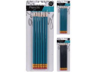 Set Creioane Simple 6Buc, 19Cm Cu Radiera foto 1