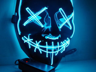 Светодиодная неоновая маска «судная ночь» - новый тренд ! foto 2