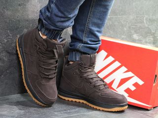 Nike Air Force 1 Lunar Duckboot Brown с мехом foto 2