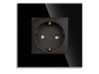 Priza negru, simplu, 16a/86x86mm/ articol m1f-bk foto 1