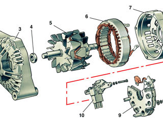 Demontarea montarea reparatia generatorelo si starter foto 4