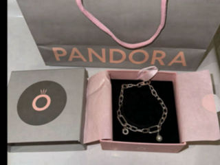 Brățară Pandora originala cu 2 charmuri de argint 925 /браслет Пандора с 2 подвесками foto 2