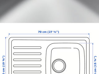 Chiuvete de bucătărie noi inox Ikea. foto 2