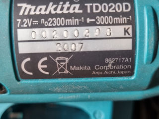 Аккумуляторная  отвёртка Makita foto 2