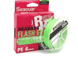 Шнур Seaguar R18 SeaBass Flash Green (#0.8/ #1.0) 150M foto 1