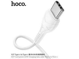 HOCO X37 Cablu de date de încărcare de 60 W de putere rece de la Type-C la Type-C