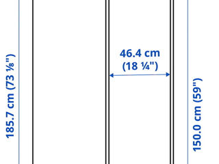 Penal IKEA Gursken 49x55x186 - Livrare în toată Moldova! Credit 0% foto 4