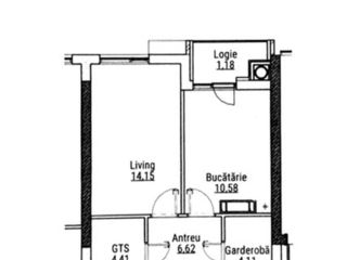 Apartament cu 1 cameră, 41 m², Durlești, Chișinău foto 2